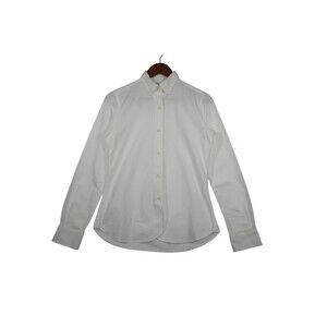 Ann Mashburn White Button Down Boyfriend Shirt Size Medium Classic Poplin M